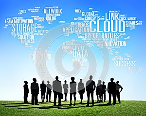 Link Cloud Computing Technology Data Information Concept