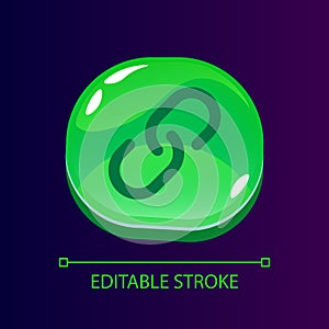 Link glossy ui button with linear icon