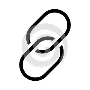 Link glyph flat vector icon