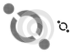 Link Halftone Dot Icon