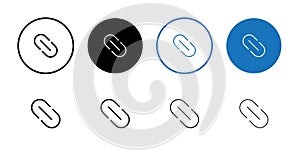 Link icon Flat fill set collection