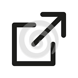 Link icon. Hyperlink chain symbol. External link symbol vector icon