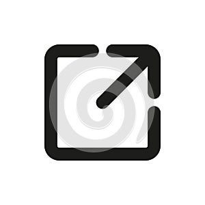 Link icon. Hyperlink chain symbol. External link symbol vector icon