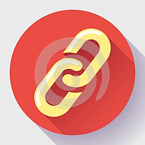 Link icon. Hyperlink chain symbol. link Vector flat illustration