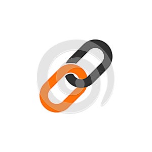 Link icon. Hyperlink chain symbol. Vector illustration on white background