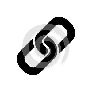 Link icon. Hyperlink chain symbol. Vector illustration on white background.Design for websites and mobile phone