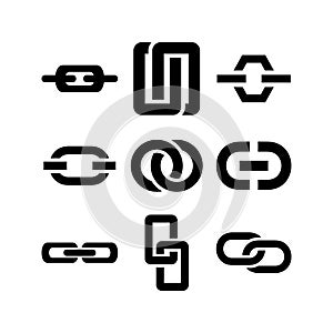 Link icon or logo isolated sign symbol vector illustration