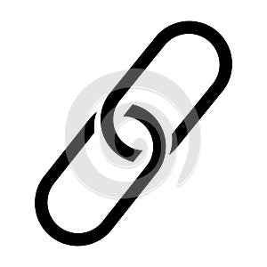 Link icon vector . Chain link symbol . Hyperlink sign