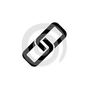 Link icon vector. Hyperlink chain