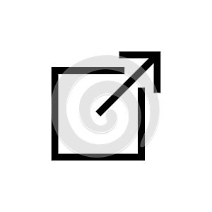 Link icon vector. Link vector icon. External link symbol vector icon. Hyperlink symbol