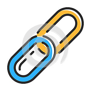 Link line icon. Web, computer and mobile app symbol. Vector illustration