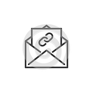 Link mail outline icon