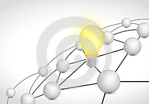 link network connection light bulb illustration