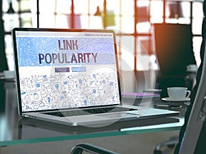 Link Popularity - Concept on Laptop Screen. 3D. photo