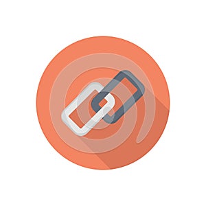 Link vector flat colour icon