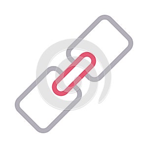 Link thin color line vector icon