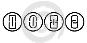 Link vector icon set. Connection chain vector symbol for UI design