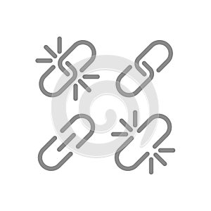 Link vector icon set