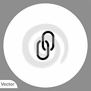 Link vector icon sign symbol