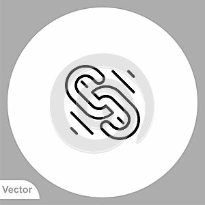 Link vector icon sign symbol