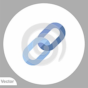 Link vector icon sign symbol