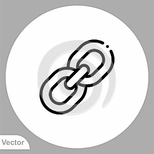 Link vector icon sign symbol