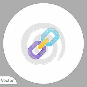 Link vector icon sign symbol