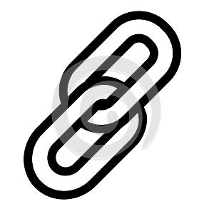Link vector icon on a white background
