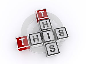 this link word block on white