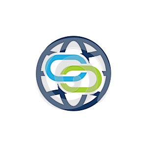 Link World Logo Icon Design