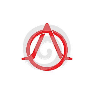Linked arrow up aviation logo vector