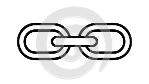 Linked chain, connection and strong bond, vector design Generative AI
