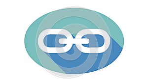 Linked Chain Symbol Connection Flat Design UI UX Element, vector design Generative AI