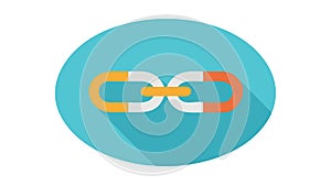 Linked Chain Vector Illustration, Connection and Unity Graphic, vector design Generative AI