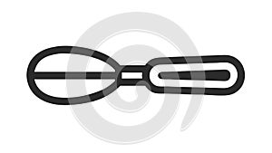 Linked Chains Connection Bond Security Icon, vector design Generative AI