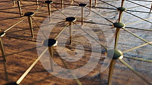 Linked Conceptual Teamwork. Network, Networking, Connect. Abstract Networking. 3D Rendering.