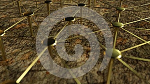 Linked Conceptual Teamwork. Network, Networking, Connect. Abstract Networking. 3D Rendering.