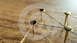 Linked Conceptual Teamwork. Network, Networking, Connect. Abstract Networking. 3D Rendering.