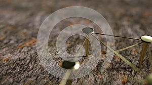 Linked Conceptual Teamwork. Network, Networking, Connect. Abstract Networking. 3D Rendering.