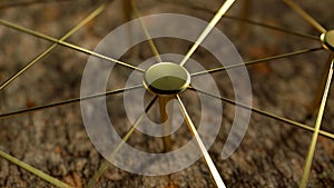 Linked Conceptual Teamwork. Network, Networking, Connect. Abstract Networking. 3D Rendering.