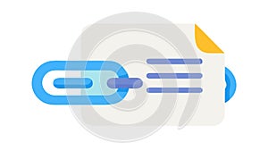 Linked document icon for interconnected files, vector design Generative AI
