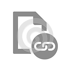 Linked document vector icon