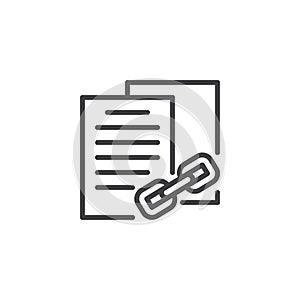 Linked files outline icon