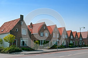 Linked houses in Volendam photo