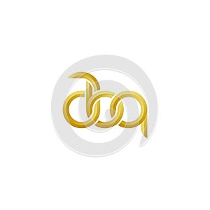 Linked Letters ABQ monogram logo design photo
