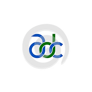 Linked Letters ADC monogram logo design photo