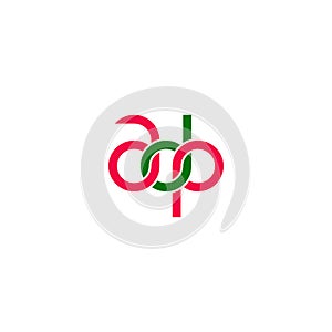 Linked Letters ADP monogram logo design