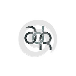 Linked Letters ADR monogram logo design