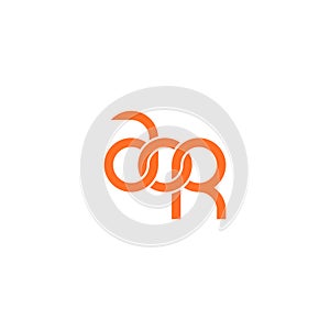 Linked Letters AOR monogram logo design