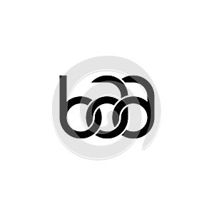 Linked Letters BAA monogram logo design